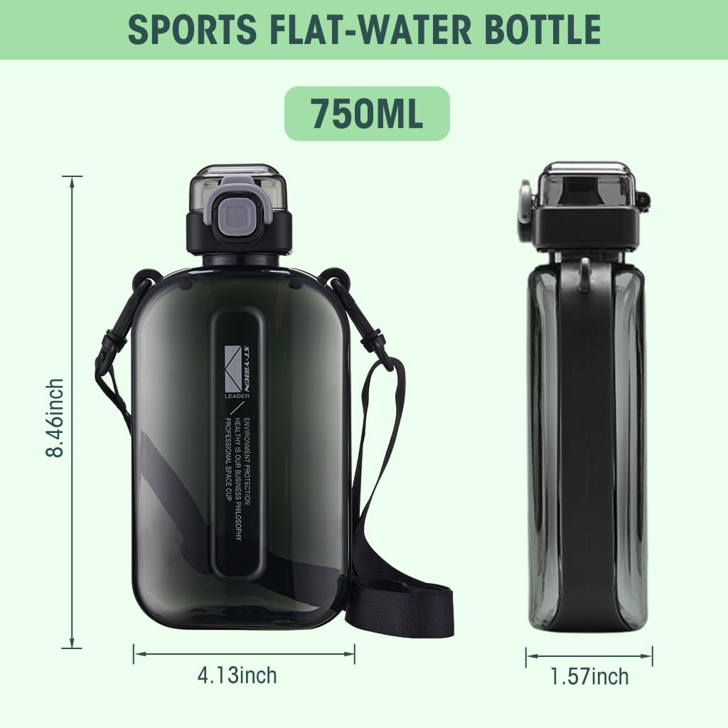 Optifit Water Bottle with Shoulder Strap, Hot & Cold Water Bottle with One Touch Button Lid, BPA Free Water Bottle for Sports, Gym, Outdoor, Travel (Black) Optifit Water Bottle with Shoulder Strap, Hot & Cold Water Bottle with One Touch Button Lid, BPA Free Water Bottle for Sports, Gym, Outdoor, Travel (Black)